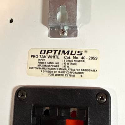 Optimus Pro 7AV White Lot Of 4 Speakers  40-2059 Home Theater Surround Quatropho image 8