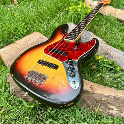 Vintage Fender 1966 Jazz Bass Bound Neck Dot Inlays image 11