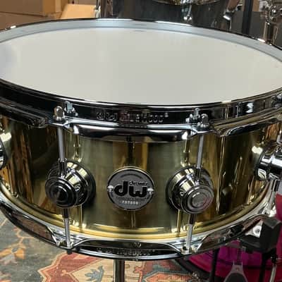 DW Collectors Series 5.5x14 Bell Brass Snare Drum - Polished Brass image 2