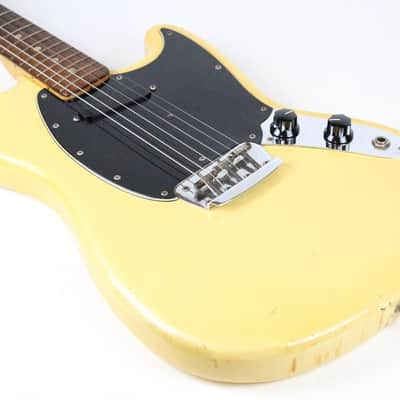 1976 Vintage Fender Musicmaster Guitar Olympic White Blonde All Original ~Rosewood~ USA 1970s CBS image 14