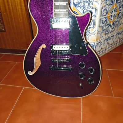 ESP LTD PS-1000 Xtone - Purple Sparkle Semi hollow single Cut with Wilkinson Humbucker guitar ec 1000 image 7