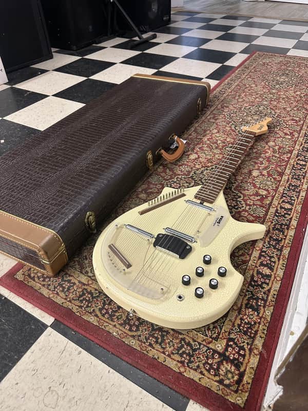 Jerry Jones Electric Sitar m - White Crackle image 1