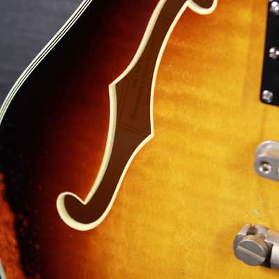 Eastman  T59/V SB Antique Varnish Sunburst Semi-Hollowbody Electric Guitar image 16