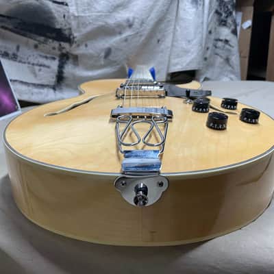 Glen Burton GE775-NT Chicago Hollowbody Archtop Jazz Box Guitar Natural image 8