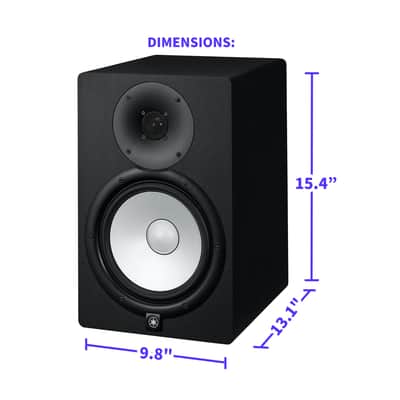 Yamaha HS5 70W Powered Studio Monitor Speaker (Pair) with Yamaha HS8S 150W Powered Sub, Stands, and Cables (8 Items) image 4