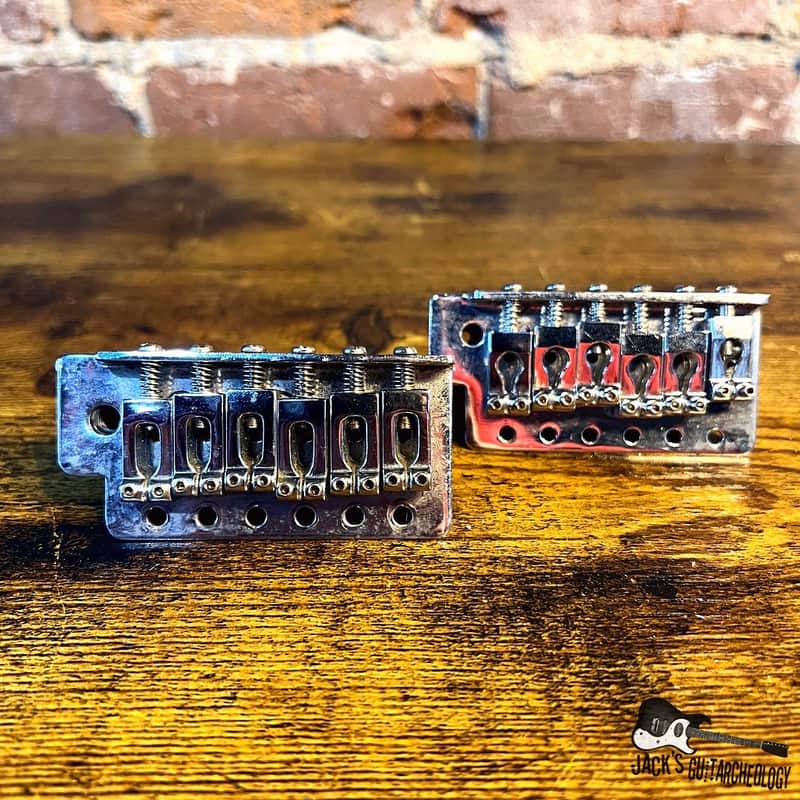 Lot of 2 S-Style Tremolos Bridge & Blocks Only (2000s - chrome) image 1