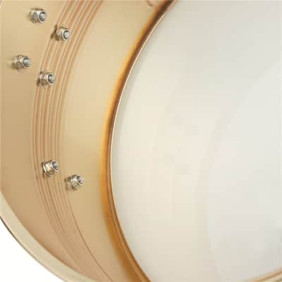 Glarry 13" & 14" Timbales Drum Set with Stand and Cowbell Golden image 7