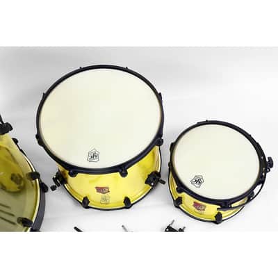 SJC Drums Josh Dun Torch 3-Piece Shell Pack Regular Yellow Acrylic image 2