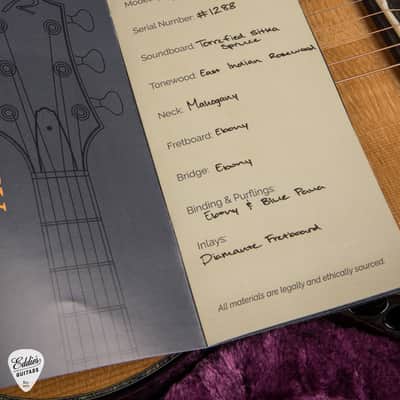 Kevin Ryan Nightingale Grand Soloist Torrefied Sitka Spruce & Figured Indian Rosewood #1288 image 19
