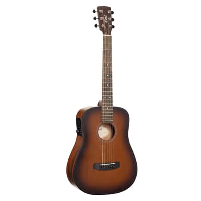 Cort Earth Series Go Hyvibe Acoustic Electric Guitar 2020's - Open Pore Brown Burst image 4