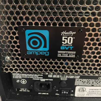 Ampeg Heritage 50th Anniversary SVT 2-Channel 300-Watt Bass Amp Head 2019 - Present - Black image 5