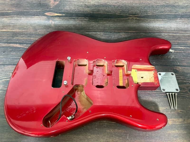 80s FERNANDES FST-80 Stratocaster Type Alder Body Candy Apple Red Made in Japan image 1