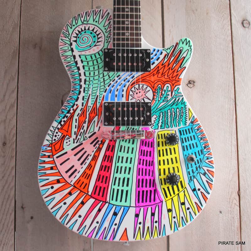 Gretsch  Custom art guitar  Ignite Jet Club HH  "  Hot Times in the City" " image 1