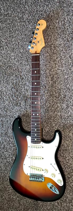 2002 Fender Stratocaster Electric guitar Made in the usa tweed Hardshell case image 1