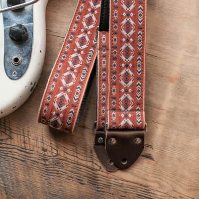 Vintage Red 60s/70s Hippie Guitar Strap / Handmade in the UK / Case Candy image 3