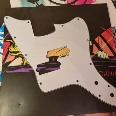 Guitartist Mark Hoppus Signature Jaguar Bass Pickguard - White 3 ply 2023 White 3 Ply ( W / B / W) image 1