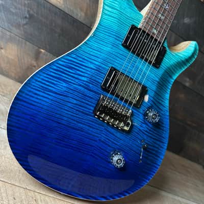 PRS Wood Library Custom 24 Blue Fade 10 Top Brazilian Rosewood Fretboard 58/15lt Korina Back 411447 image 7