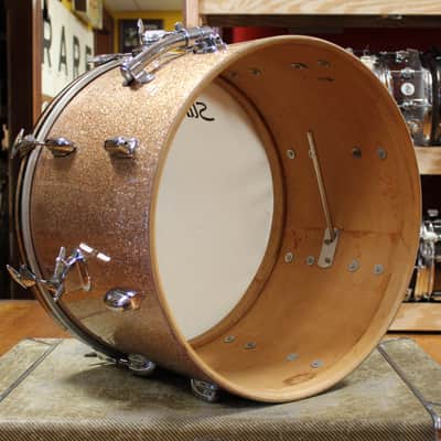 1966 Slingerland Modern Jazz Outfit in Sparkling Champagne Pearl 14x20 8x12 14x14 image 7