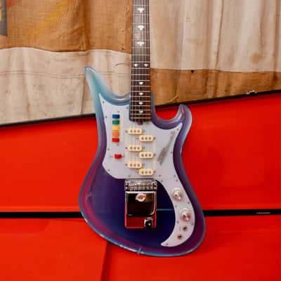 Teisco  Spectrum 5  1990 - Frosted Blue Acrylic image 14