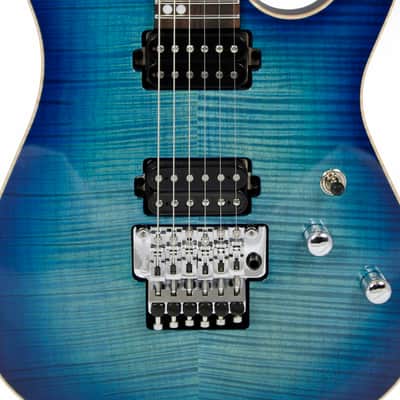 Schecter  USA Custom Sunset 24 FR Trans Sky Blue E-Gitarre image 5
