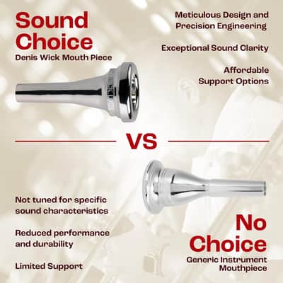 Denis Wick Steven Mead Euphonium Mouthpiece Silver Plated, 5880E-SM3.5 - Barrel Backbore for Balanced Airflow & Tone - Large Shank Fitting Euphonium Accessories Easy Articulation-26.40 x 6.80 x 7.6mm image 5