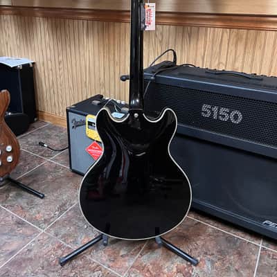 D'Angelico Premier DC Semi-Hollow Double Cutaway with Stop-Bar Tailpiece, Pau Ferro Fretboard 2023 - Present - Black Flake image 4