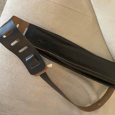 Levy's Levy's M26PD-BLK Top Grain Leather Guitar Strap image 1