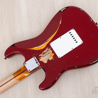 2024 Fender Custom Shop Limited Edition 1954 Stratocaster 70th Anniversary Heavy Relic, Cimarron Red Over Two-Tone Sunburst image 13