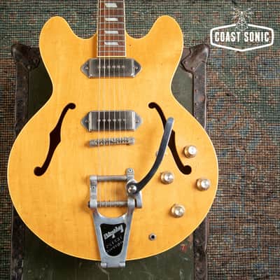 1990 Epiphone Casino Natural Pre-Elitist made in Japan w/ Bigsby image 5