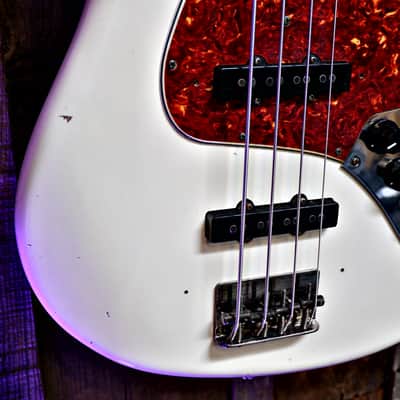 Keith Holland J Bass-ANS #1315 - Vintage White image 4