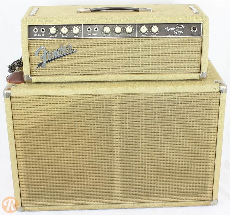 Fender Tremolux 6G9-B 30-Watt 2x10" Piggyback Guitar Amp 1960 - 1963 image 3