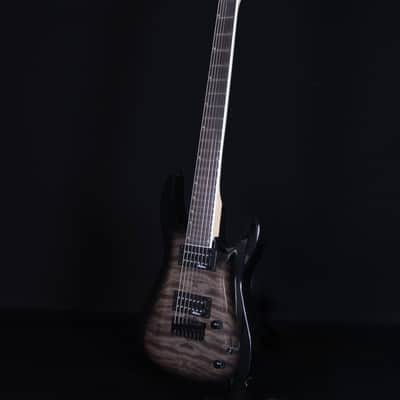 Jackson JS Dinky Arch Top JS22Q-7 DKA HT, Amaranth FB, Transparent Black Burst image 6