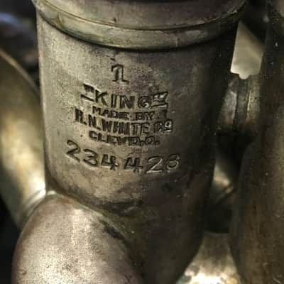 King Sousaphone, H.N. White Co. Cleveland. 1939 serial number, w/ case image 2