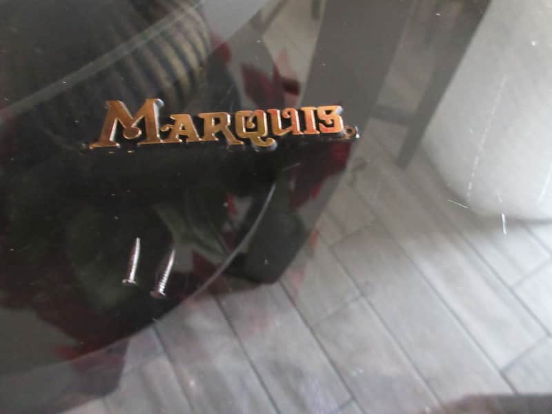 1960s Vintage Marquis Guitar Headstock Logo w Mounting Pins Japan Teisco Made image 1