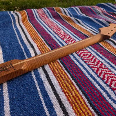 4A Roasted Flame Maple Musikraft Neck image 2