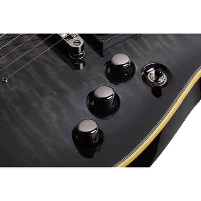Schecter Omen Extreme-6 Guitar - See-Thru Black image 7