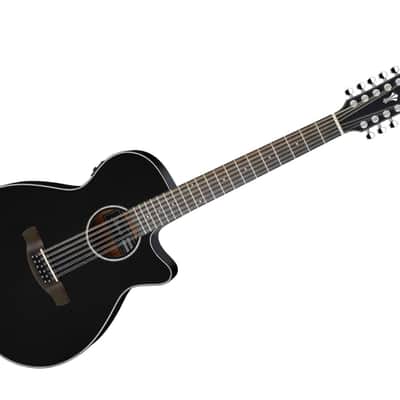 Ibanez AEG5012-BK 12 String Acoustic/Electric, Gloss Black image 1