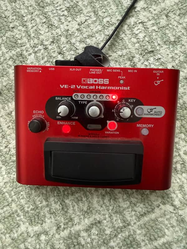 Boss VE-2 Vocal Harmonist Multi-Effect Unit 2014 - Present - Red image 1