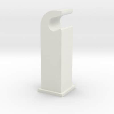 USA Made Reproduction 1939 Zenith "hook" Push Button - White Natural Versatile Plastic image 3