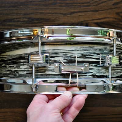 Ludwig Oyster Black Pearl Downbeat 4x14" Snare : 1964 #78989 image 3