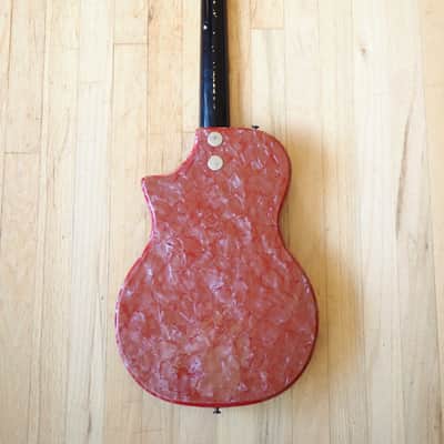1959 Supro Belmont 1570 Vintage Electric Guitar Maroon Pearloid MOTS Valco USA image 3