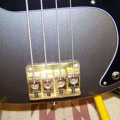 Legendary Vintage Bently Series 10 "P" Bass Guitar, 1990s, Metallic Gray image 8