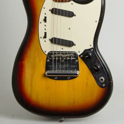 Fender Mustang Solid Body Electric Guitar (1977), ser. #S718693, black tolex hard shell case. image 3