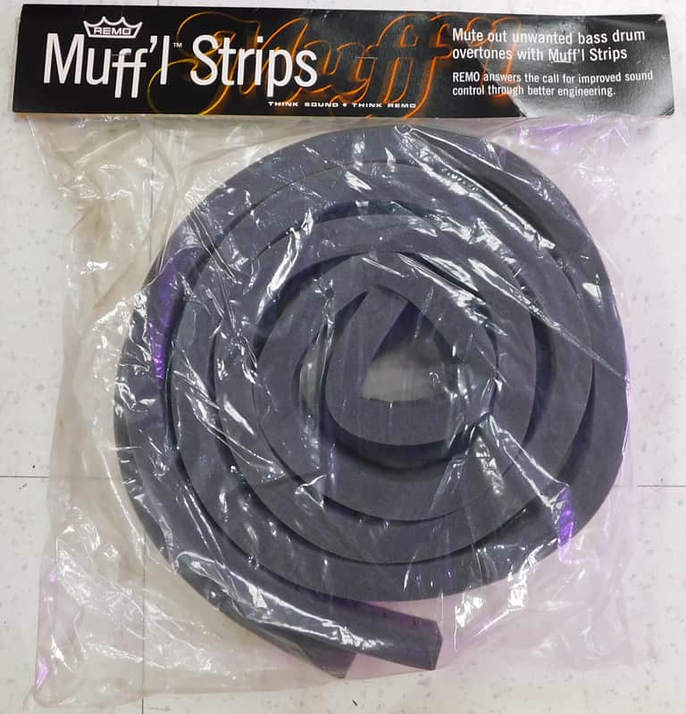 Remo MF-0090-00 - Two 9' Bass Drum Adhesive Backed Foam Muffl Strips image 1