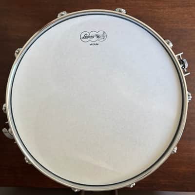1979 Ludwig Black Beauty Super-Sensitive 6.5x14" 10-Lug Brass Snare Drum with Pointed Blue/Olive Badge 1977 - 1979 - No. 419 Black Nickel-Plated Super Sensitive image 11