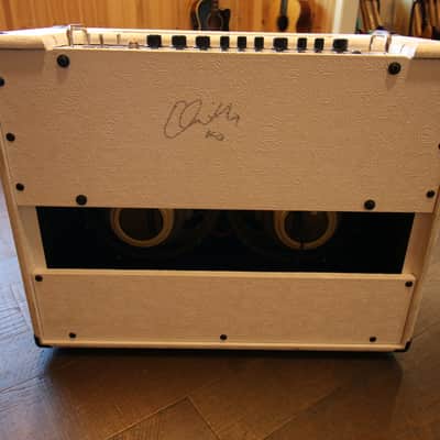 Prototype #2 Orange Oriverb Orianthi Signature (signed)  2-Channel 50-Watt 2x12" Guitar Combo 2024 - Present - White image 8