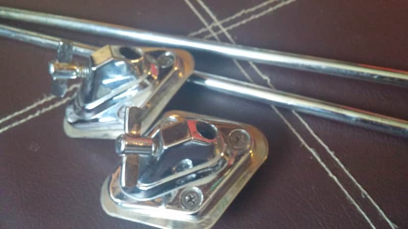 Pearl PAIR Bass Drum PARTS Spur Mount Bracket Legs TAMA Slingerland Style BACKING PLATE 90s image 1