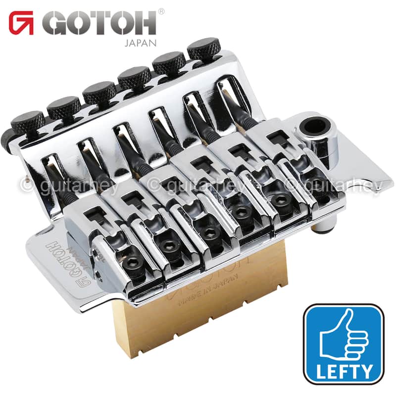 NEW Gotoh Ge1996T Floyd Rose Tremolo LEFTY Bridge for Guitar LEFT Handed CHROME - 33mm Block image 1