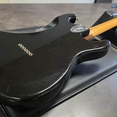 1977 Fender Stratocaster HT LEFT HAND Hardtail American Vintage 70s 1970's USA Lefty Handed Strat Custom DiMarzio Rosewood Black Aged Roadworn Relic LH Guitar image 12