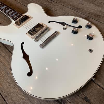 2018 Gibson ES-335 Big Block Retro LTD Release in White & hard shell case image 11